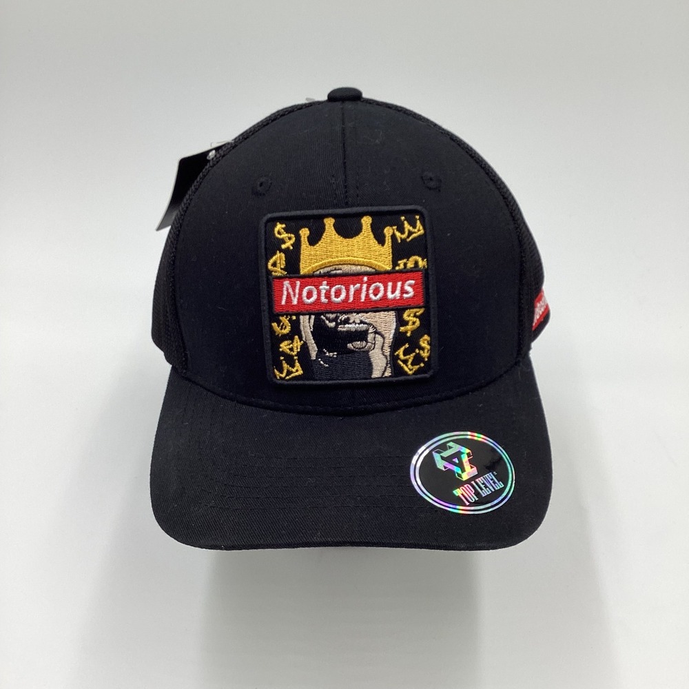 Top Level Black Notorious trucker hat mesh back snapback men‎